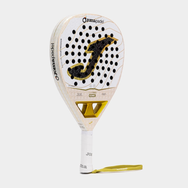 Joma Slam Pro Iconic Padel Racket White Gold - 2026