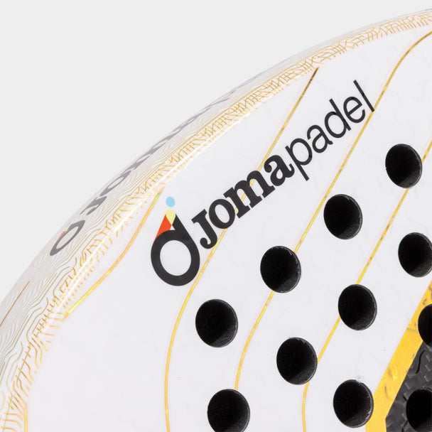 Joma Slam Pro Iconic Padel Racket White Gold - 2026