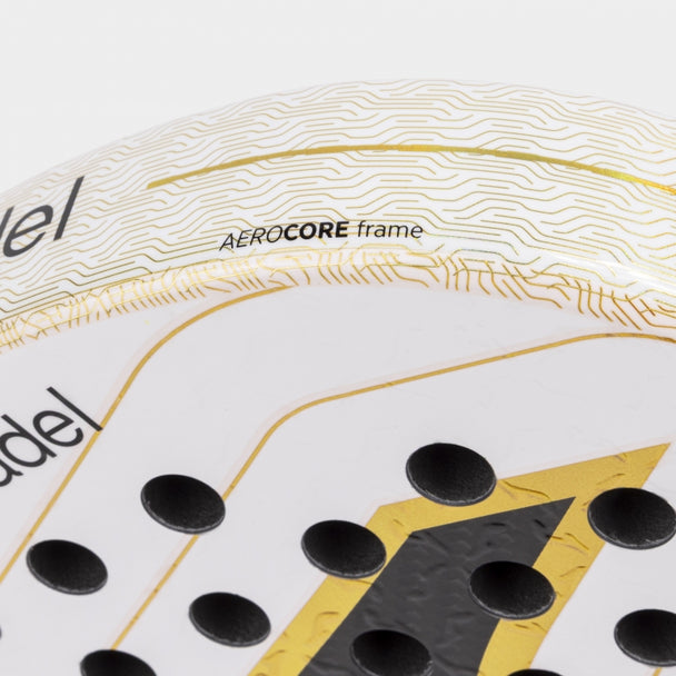 Joma Slam Pro Iconic Padel Racket White Gold - 2026