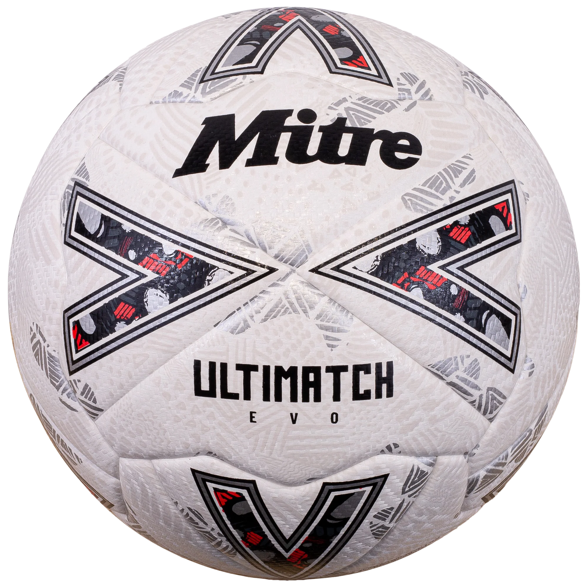 Mitre Ultimatch Evo 24 Football - 4, White/Off White/Silver image