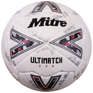 Mitre Ultimatch Evo 24 Football - 4, White/Off White/Silver image