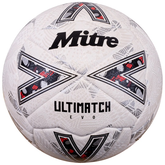 Mitre Ultimatch Evo 24 Football - 4, White/Off White/Silver image