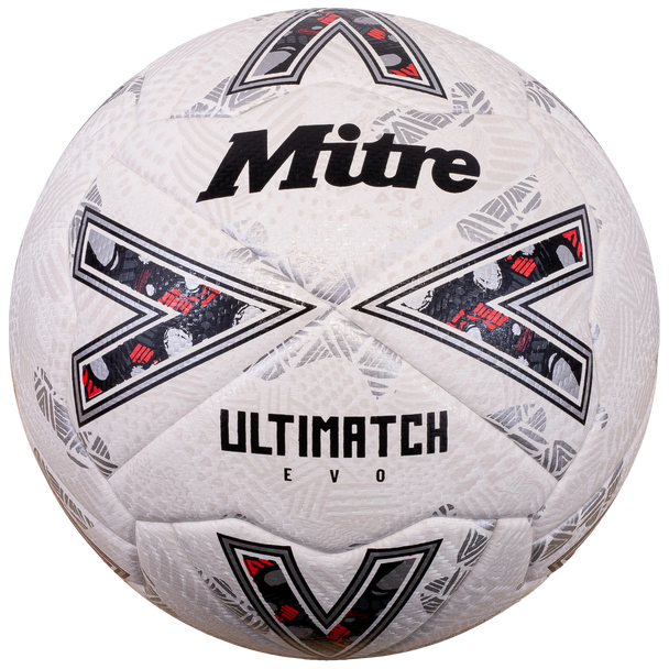 Mitre Ultimatch Evo 24 Football - 5, White/Off White/Silver image