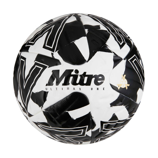 Mitre Ultimax One Football - 5, White/Black/Black image