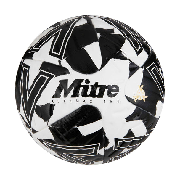 Mitre Ultimax One Football - 5, White/Black/Black image