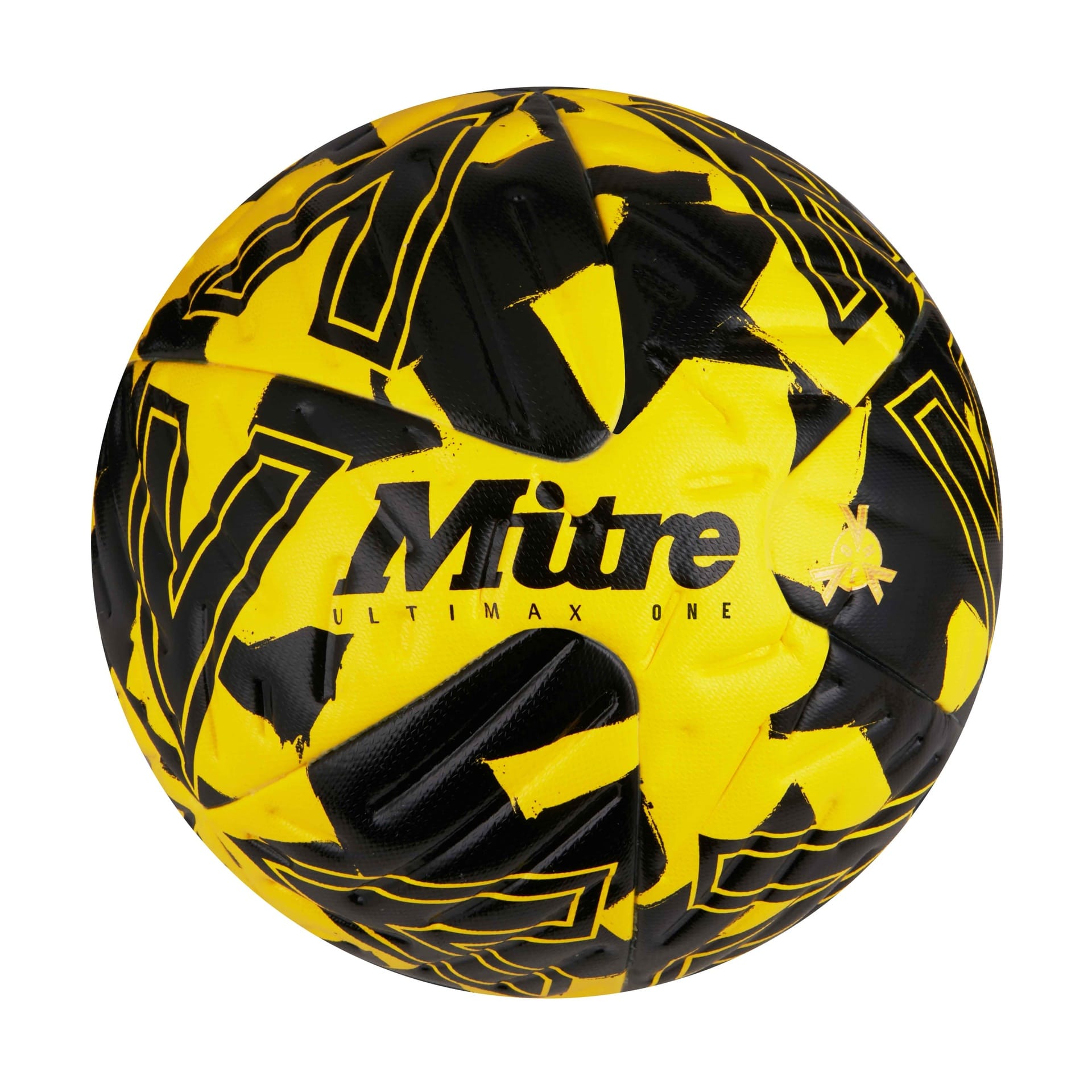Mitre Ultimax One Football - 5, Yellow/black/Black image