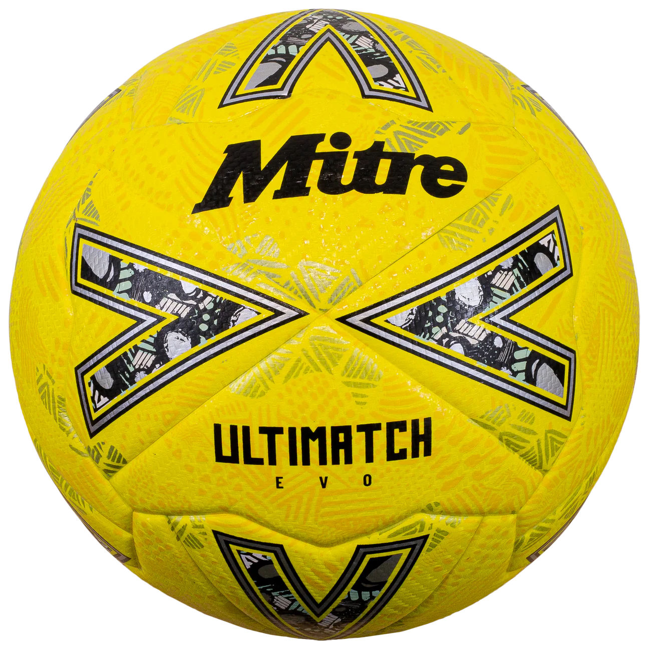 Mitre Ultimatch Evo 24 Football - 5, Fluo Yellow/Yellow/Gold image